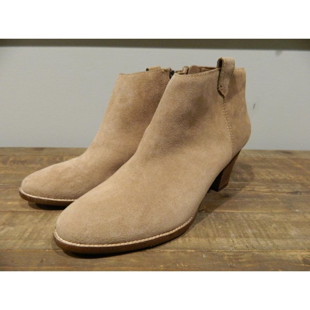 Madewell $228 The Billie Boot 9.5 suede boots shoes ankle e0192 tan otter NEW